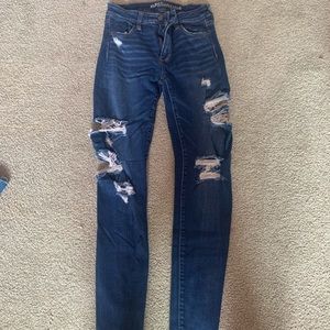 American Eagle Side Ripped Jeans